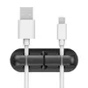 Auto-adesivo Cabo Winder, Suporte de Carregamento USB, Fio Envolvido Cabo, Organizador Da Mesa, Material de Escritório, Desktop, 3, 5, 7 Clips