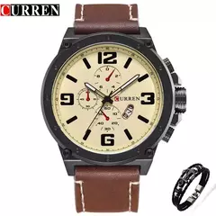 Curren-Relógio Quartz Masculino, Relógios de Fábrica, Moda de Luxo, Relógio de pulso casual, Data Watch - Wolf Magazine