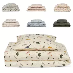 Conjunto de cama de algodão orgânico para meninos e meninas adolescentes, capas de edredão, fronhas, crianças, roupa de cama, impresso, crianças, lençol, 3 tamanhos, 2 peças