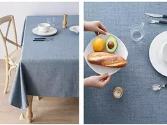 Toalha de mesa impermeável de algodão e linho, mesa retangular, anti-escaldante, high-end, pequeno, fresco - loja online