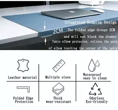Dobrável cotovelo guarda de pulso couro escritório mesa tapete grande mouse almofada computador portátil mesa gaming mousepad tapete almofada na internet