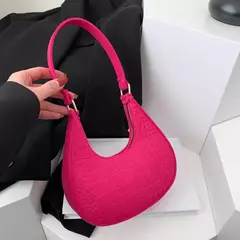 Retro Pure Felt Handbag para mulheres, bolsa de axilas, bolsa de ombro, cor sólida, bolinhos, design simples, moda lazer - Wolf Magazine