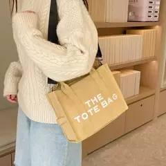 Bolsa tote feminina casual lona grande capacidade bolsas femininas designer letras ombro crossbody sacos de luxo grande shopper