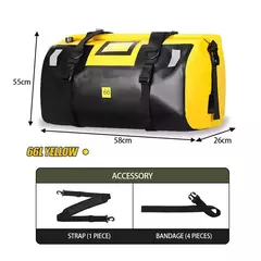 Universal impermeável motocicleta cauda sacos, assento traseiro, ciclismo, acampamento, viagens, moto, scooter, pacote de bagagem do esporte, 66L, 40L - comprar online