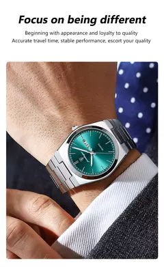 POEDAGAR-Relógio de pulso quartzo de luxo masculino com caixa, relógios esportivos impermeáveis, luminoso, data semana, aço inoxidável, relógio masculino na internet