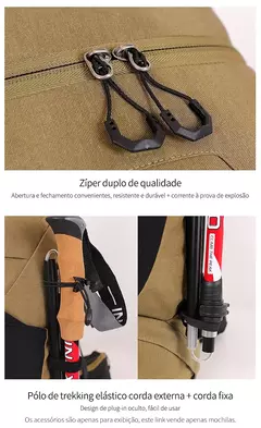 Mochila impermeável de montanhismo para homens e mulheres, Bolsa de esportes ao