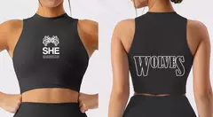 Camisa de barriga sem mangas para mulheres, blusa curta, colete fino, sutiã elástico de ginástica, ioga feminina e corrida, moda feminina escura, esporte, 2024 na internet