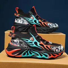 Sapatilhas High Street Graffiti para homens e mulheres, tênis de corrida leve Blade, meias de amortecimento confortáveis, calçados esportivos, calçados masculinos - comprar online
