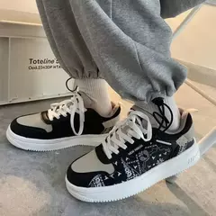 Sapatilhas de skate vulcanizado para mulheres, tênis casual de sola grossa, tênis retrô