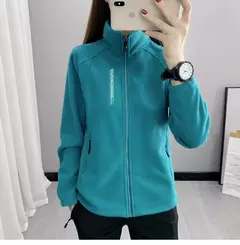 Imagem do Casacos de lã tamanho grande para mulheres, cardigã quente, roupas esportivas casuais ao ar livre, caminhadas, jogging, ioga, jaquetas femininas, inverno, primavera