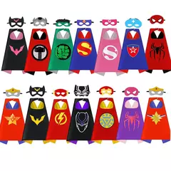 Capas de super-heróis para meninos e meninas, presentes de aniversário, fantasias de desenhos animados, suprimentos para festa, páscoa, dia das bruxas, capa na internet