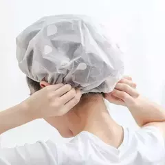 Touca de banho impermeável para mulheres e homens, tampa de cabelo seco, banho, anti-óleo, fumaça, cuidados com os cabelos, casa, 5pcs - loja online