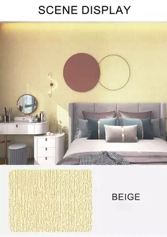 Waterproof Linen Wallpaper, 3D adesivos de parede, à prova de umidade e mofo resistente, Home Decoração Sala