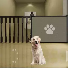 Cercas de barreira para cães de estimação, com rede isolada para animais de estimação, portão dobrável, malha respirável, cercadinho para segurança de cães, cerca de malha