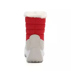 Botas de neve de plataforma antiderrapante para mulheres, Ankle Boots de pele quente, Cunhas impermeáveis, Botas altas para coxa, Sapatos de inverno - loja online