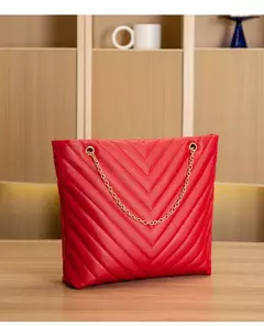 Imagem do Bolsa de ombro de corrente bordada casual para mulheres, padrão V, lingge, bolsa de compras portátil, nova moda