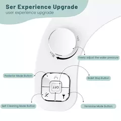SAMODRA-Fixação do Assento Sanitário, Bidé de Botão, Limpeza Não Elétrica, Bocal Duplo, Lavagem Frontal e Traseira, Água Fresca - comprar online