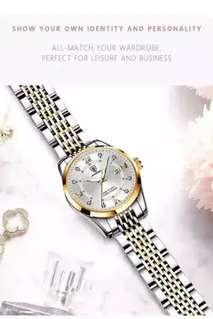 Imagem do POEDAGAR Mulheres Relógios De Luxo Moda Senhoras Relógio De Quartzo Impermeável Data Luminosa Mancha Inoxidável Relógio De Pulso Namorada Presente