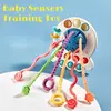 Baby Montessori Desenvolvimento Sensorial Brinquedos Educativos, Puxar Cordas, Dedo Grasp Training, Early Learning Toy, Dentição BPA Free, 1-3 Anos