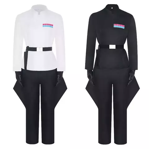 Imperial Oficial Cosplay Fantasia, Uniforme Conjunto Completo, Tops, Calças, Manto Acessórios, Encenação de Halloween, GuNice Stellari