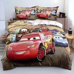 Carros Relâmpago McQueen Mater Conjunto de Cama para Crianças, 3D Print Cobertura Consolador com Fronha, Capa de Edredão Macia, Presente para Meninos - loja online