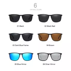 Luxo Praça Vintage óculos polarizados para homens e mulheres, óculos de sol anti-reflexo, moda, viagem, condução, óculos masculinos, UV400, TR90 - Wolf Magazine