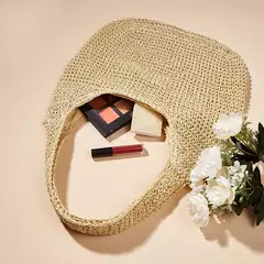 Gusure casual palha sacos de ombro das mulheres de vime tecido senhoras bolsas artesanais praia verão grandes totes saco bohemia - comprar online