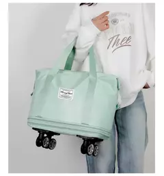 Bagagem expansível roda universal, grande capacidade, separação seca e úmida, leve, saco de armazenamento para viagens e fitness - loja online