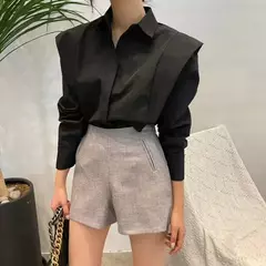 Blusas soltas de mangas compridas femininas, camisa chique, tops elegantes de rua, blusas de escritório OL, novas, outono, 2023 - comprar online