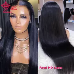 Real Invisible HD Lace Front Wig Pre Plucked 13x6 13x4 6x6 5x5 True HD Lace Frontal Wig Virgin Raw Human Stragiht Queen Hair na internet