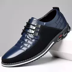 Sapatos masculinos casuais de couro com cadarço, sapatos confortáveis para negócios, calçado para trabalho de escritório, sapato social masculino elegante, novo, 2022 - loja online