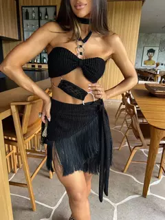 Conjunto sexy de biquíni feminino, sutiã de renda, mini saia, férias de praia, fato de banho feminino casual, 2 peças, verão na internet