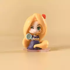 9 Pçs/set Princesa Disney Q Ver. Figura 6cm Branca de Neve Aurora Ariel Belle Jasmine Estatueta Ornamentos de Bolo Presentes na internet