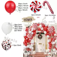 Decorações balões de natal guirlanda arco vermelho metálico ouro com homem de gengibre estrelas balão foil para decoração de festa de natal na internet