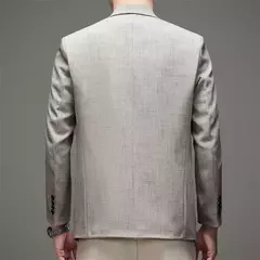 Imagem do Jaqueta justa de manga comprida masculina, terno de negócios, blazers casuais, gola de casaco, terno diário, 3 cores opcionais, nova para primavera e outono