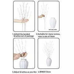 Bateria operado Birch Branch LED Light, luzes festivas brancas, festa de Natal, decoração do casamento, galho, ao ar livre, 1 pc - comprar online