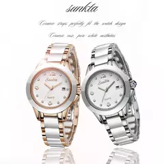 Mulheres Relógio de Pulseira de Ouro Rosa, Moda Feminina, Novo, Criativos, Impermeável, Data, Relógio, senhoras, Mulher, Menina, 2023 - loja online