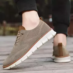 Imagem do YRZL-Calçado desportivo casual masculino, antiderrapante, resistente ao desgaste, amortecimento respirável, design de bloqueio de cores, sapatos versáteis