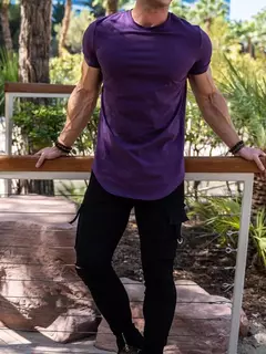 Imagem do Camiseta masculina de algodão manga curta, musculação, Athleisure, treino, camisa esportiva de ginástica, tops de alta qualidade, verão