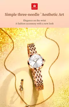 OLEVS-Relógio de pulso impermeável para mulheres, luxo, marca superior, elegante, moda, dourado, original, simples, quartzo, senhoras - Wolf Magazine