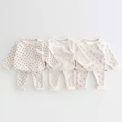 Conjunto de pijama de algodão puro para crianças, terno de pijama infantil, loungewear para meninos e meninas, 1-6 anos - Wolf Magazine