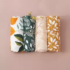 Elinfant-Rainbow Cor Musselina Swaddle Blankets, 100% Algodão, Recém-nascido Bebê Banho Toalha Envoltório, Gift Set Popular, Bambu, 4Pcs - Wolf Magazine