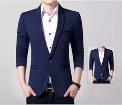Blazers casuais de peito único masculino, jaqueta justa, escritório comercial e social, marca de moda, primavera e outono, 5XL - loja online