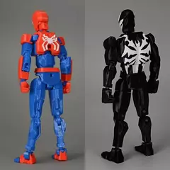 Imagem do 3d impresso spiderman veneno marvel legends super-heróis brinquedos figuras de ação anime multi-articulado shapeshift manequim modelo presentes