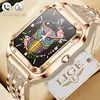 LIGE-AI Controle de Voz Relógio Inteligente para Mulheres, Esporte Fitness Smartwatch, Pulseira Full Touch, Chamada Bluetooth, À Prova D 'Água, Moda Feminina