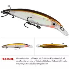 Isca minnow 7g 14g 40g luminosa biônica iscas falsas plástico duro isca de pesca longo lance flutuante isca de água swimbait - loja online