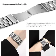 Bracelete de Aço Inoxidável para Apple Watch, Pulseira de Luxo, Série 6, 5, 4, 3, 2, SE, 44mm, 42mm, 40mm, 45mm, 41mm, ultra 2, 49mm - Wolf Magazine