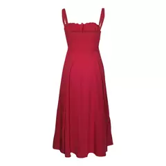 Vestido de verão estampado floral, Laço frontal feminino, Gola quadrada, Vestido de coxa dividido, Cinta de praia, Vestido de noite, Novo na internet