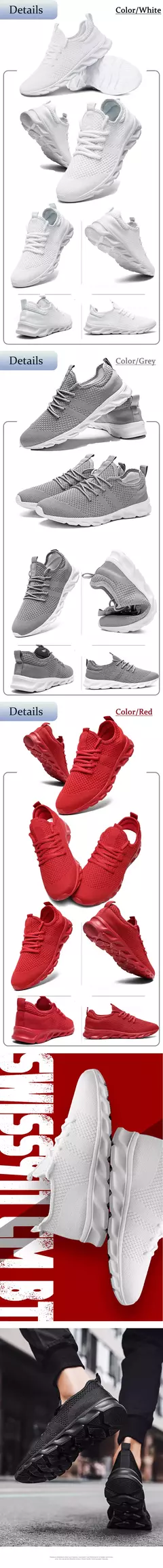 Calçado esportivo casual masculino, tênis leve, malha respirável, tênis preto de corrida, branco, atlético, corrida, tênis, ao ar livre - comprar online