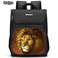Mochila escolar com estampa de leão de desenho animado para primário de 1 a 4 anos, mochilas escolares grandes de anime para meninos e meninas, mochila infantil durável - loja online